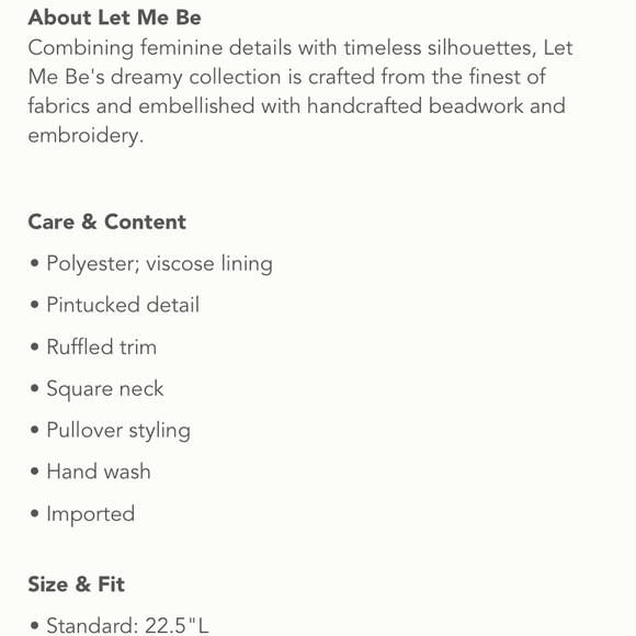 NWT Anthropologie LetMeBe Olympia Pintucked Blouse - Picture 8 of 8